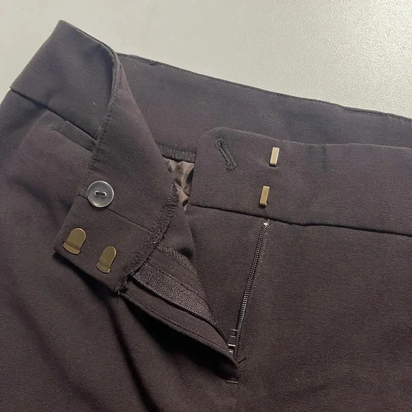 Business pants size 6 Anne Klein brown preppy pants belt loops back pockets - Picture 7 of 12